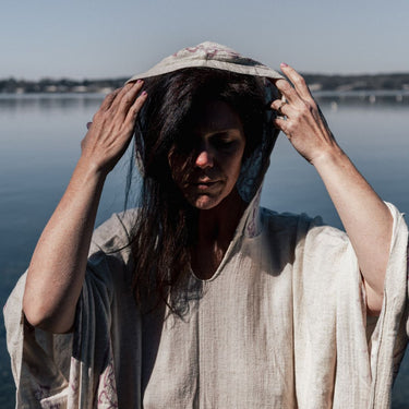 Handwoven Organic Yoni Steam Gown with Hood