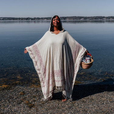 Handwoven Organic Yoni Steam Gown with Hood